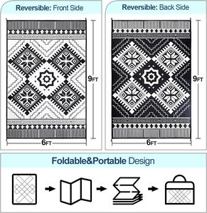 Wendbare Faltbare Teppichmatte Wasserdicht Polypropylen Outdoor Strand Camping Wohnmobil Terrassenmatte für Teppiche und Läufer - Product Image 4