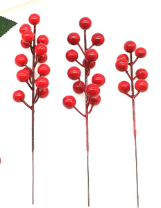 Ramo Artificiale di Bacche Rosse per Composizioni Floreali Stelo Floreale Artificiale - Product Image 3