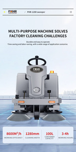 Pohir-1280 đơn giản hoạt động chuyên nghiệp sàn Scrubber 48V pin Powered đi xe trên sàn <span class=keywords><strong>Sweeper</strong></span> đường phố hút sweepers - Product Image 5
