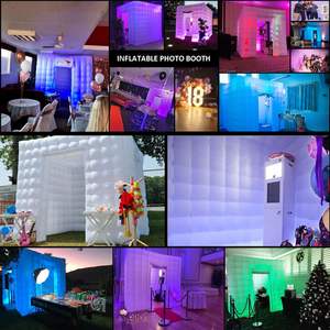 대형 야외 맞춤형 풍선 큐브 텐트 조명 포함 풍선 클럽 및 풍선 포토 부스 파티 설치 - Product Image 3