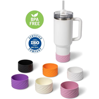 Manchon de bouteille d'eau en silicone personnalisé, globe à neige thermique, 20 OZ 40 OZ, accessoires pour gobelet avec paille et poignée, technique de sublimation