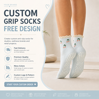Chaussettes de yoga pour femmes avec volants, respirantes, en maille, antidérapantes, personnalisées, pour le Pilates