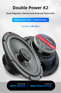 Haut-parleurs stéréo de voiture de gamme moyenne de 6.5 pouces Double bobines Double aimant Haut-parleur de basse audio de voiture de 6.5 pouces Haut-parleur coaxial automatique actif - Product Image 4