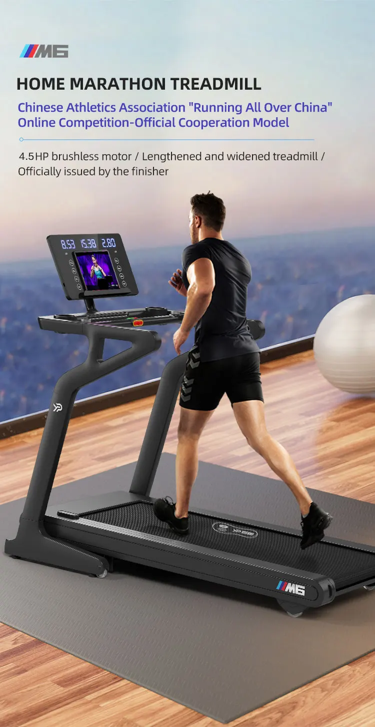 YPOO factory wholesale price new model M6 home  use electric treadmill gym fitness equipment