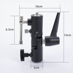 Support de flash tout métal type H 10x15cm à dégagement rapide pour trépied avec déclencheur parapluie - Product Image 1