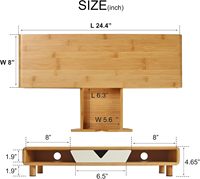 2024 nouveau support de moniteur de bureau en bois support d'ordinateur portable pour bureau ordinateur Studio moniteur Riser étagère de bureau support de moniteur