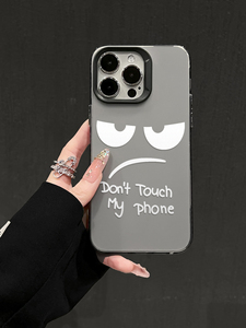 Coque transparente en TPU avec motif visage 'Ne touchez pas à mon téléphone', antichoc, motif dessin animé mignon pour iPhone 17 16 15 14 13 Pro Max - Product Image 2