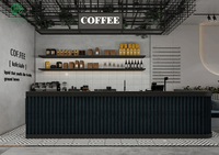Mobilier de restauration et de bar commercial moderne avec matériaux en bois pour cafés, restaurants, salons