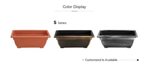 Decor Planter Pot Home Garden Decoration Plastic Rectangle Planter Flower Pots