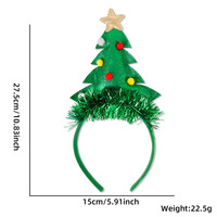 Diadema de Sombrero de Elfo para Decoración Navideña, Aro para la Cabeza con Pierna de Papá Noel, Accesorios para la Cabeza para Fiestas, para Niños y Adultos, Suministros para Fiestas Navideñas