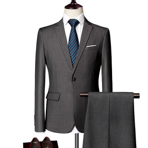 IStapromo Gifts – Nouvel ensemble décontracté pour homme, style britannique, veste de costume unie, ensemble deux pièces tendance pour jeunes hommes - Product Image 2