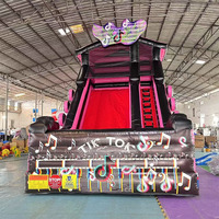 Structure gonflable pour enfants Lilo et Stitch avec toboggan sec, écologique, capacité 1000 kg, usage commercial