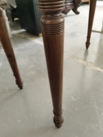 Table console en bois massif de style rétro américain avec deux tiroirs