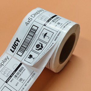 Etiqueta de envío en rollo de alta adherencia, impresa a medida, impermeable, con código de barras y código QR para cajas de transporte y distribución. - Product Image 6