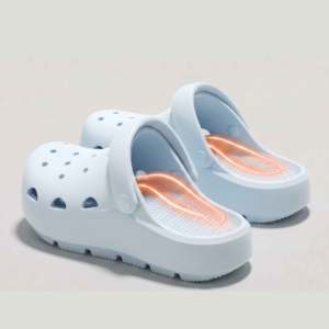 Sandalias de jardín de EVA azul claro de verano <span class=keywords><strong>con</strong></span> plataforma gruesa, ventiladas, de punta cerrada, <span class=keywords><strong>con</strong></span> correa en el talón, transpirables y antideslizantes - Product Image 1