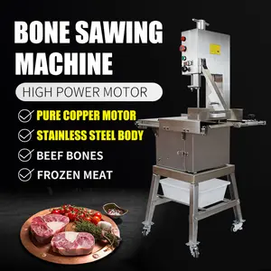 Sierra eléctrica comercial de acero inoxidable para cortar carne, máquina para cortar huesos de vaca