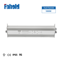 Driver LED double canal à courant constant non isolé AC-DC étanche pour éclairage public avec entrée AC 200-480V, garantie 5 ans
