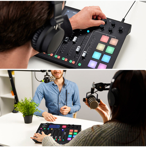 มิกเซอร์ <span class=keywords><strong>Rode</strong></span> Caster Pro 4 แชนแนล ระดับมืออาชีพ พร้อมบลูทูธ USB-C PD มัลติอินพุต สำหรับการแสดงสดและการบันทึกเสียง - Product Image 5