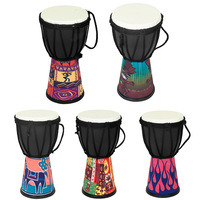 Tambour africain artisanal en gros, 4 pouces, léger, en cuir et PVC, instrument de percussion