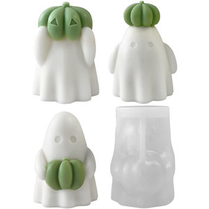 Cross-Border Ghost Scented Candle Mold <b>DIY</b> Halloween Pumpkin Ghost Decor Plaster Craft <b>Kit</b> <b>DIY</b> Halloween Decor - Product Image 5