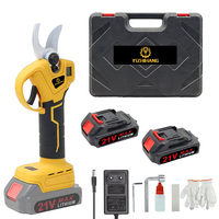 Ciseaux électriques intelligents rechargeables 21V, ciseaux d'élagage d'arbre de 40mm, équipés de deux batteries au lithium outils de jardinage