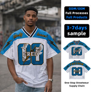 Top Ranking Men's Casual Hip Hop T-<b>shirts</b> Spandex/Polyester Knitted 200g Digital Printing Quick Dry OEM Service Custom <b>Patchwork</b> - Product Image 1