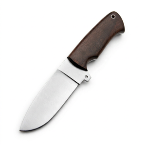 Couteau utilitaire d'extérieur à lame fixe en acier inoxydable, spécialement conçu, avec manche en bois personnalisé, qualité DIY, OEM disponible - Product Image 1