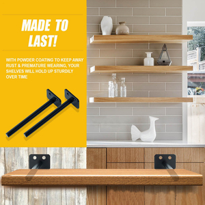 Kệ 6 "Kệ Gỗ Giấu <span class=keywords><strong>I</strong></span> Kim Loạ<span class=keywords><strong>i</strong></span> Thép Rắn Hỗ Trợ Mù Treo Tường Vô Hình Nổ<span class=keywords><strong>i</strong></span> Kệ Chân Đế Ẩn - Product Image 4