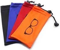 Étuis à lunettes souples personnalisés, petits sacs à lunettes, pochettes en microfibre avec cordon de serrage, impression de logo personnalisée pour la publicité
