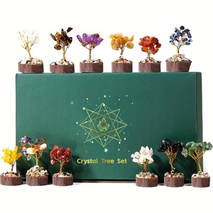Árbol de Cristal Natural Multimaterial, Muy Popular, Ideal para Decoración del Hogar, Set <span class=keywords><strong>Arbol</strong></span> Vida Cristales, Venta al Por Mayor - Product Image 1