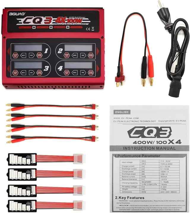 BGUAD CQ3 10A 100W Balance Charger - Efficient Battery Management