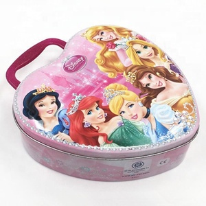 Hình trái tim ăn trưa tin hộp kim loại tin trường hợp hộp lưu trữ tin với xử lý - Product Image 1