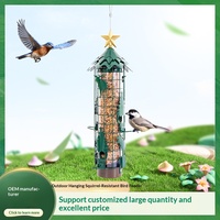Mangeoire à oiseaux en métal intelligente et élastique anti-écureuil pour jardin et cour, alimentation des oiseaux sauvages, nouvelle collection transfrontalière, Chine