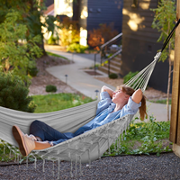 Hamac suspendu portable en macramé brésilien pour le jardin et le camping