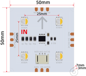 Panel LED Flexible Digital RGBW WS2814A de 24V, 500*250mm, Lámina de Retroiluminación SPI para Mármol - Product Image 5