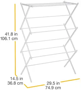 Suporte retrátil branco dobrável liga aço roupas secagem cremalheira lavanderia dobrável