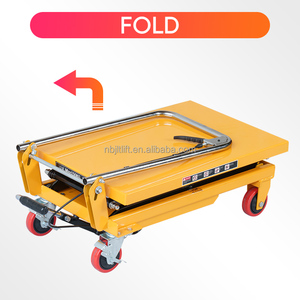 PT500Z JT500Z 500KG 0.9M Poignée pliable Ciseaux simples Plate-forme de levage hydraulique manuelle Table élévatrice à plate-forme manuelle mobile - Product Image 2