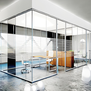 Parete Divisoria in Vetro Temperato Senza Telaio Ignifuga, Conforme alle Norme di Sicurezza per Edifici Pubblici, Uffici e Hotel - Product Image 3