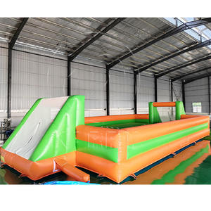 Thú vị trò chơi thể thao Nhà Máy bán hàng trực tiếp Inflatable bóng đá sân chơi bóng đá lĩnh vực & Xà phòng sân vui vẻ Inflatable lâu đài - Product Image 3