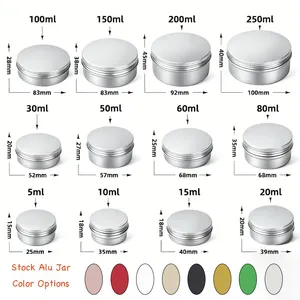 Pot en aluminium vide écologique et léger de 300 ml, 550 ml, 1500 ml pour l'emballage d'huile de poisson avec bouchon - Product Image 2