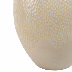 Vaso in ceramica moderno con bordo smerlato, forma aperta arrotondata decorativa per soggiorno, camera da letto, decorazioni per la casa - Product Image 5