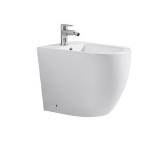 Bidet mural en céramique, toilette sur pied avec robinet - Product Image 1