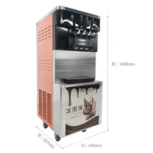Mesin penjual es krim melayani lembut es krim penggulung goreng 2 bagian piring bulat untuk mesin, Agitator, leher