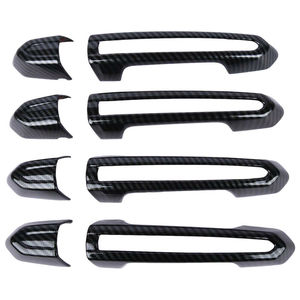 Cubierta de manija de puerta Cadillac, textura de fibra de carbono negro brillante, moldura ABS para ATS XTS CT6 XT4 XT5 XT6 - Product Image 1