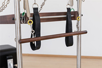 Cama de Pilates Profesional de Madera de Nogal Sólido para Estudio y Hogar