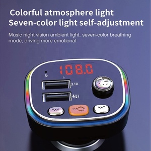 Coloful 3.1A Dual USB Car Charger Wireless BT5.0 <strong>Handsfree</strong> BT Car Kit <strong>Modulator</strong> <strong>FM</strong> Transmitter Car Mp3 Player