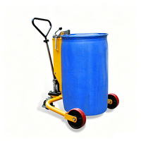 Chariot à fûts universel de 55 gallons, manuel, hydraulique, léger, pour fûts en plastique de 200 L