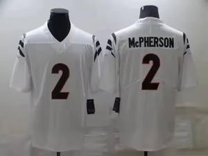 Maillot de match de football américain <span class=keywords><strong>Joe</strong></span> Burrow 1Ja'Marr Chase 2 McPherson pour hommes, taille plus 9, respirant, avec coutures, design - Product Image 6