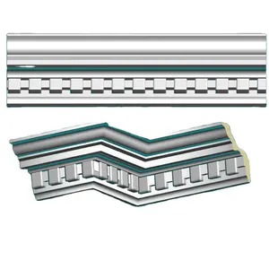 High quality PU foam crown moulding cornice moulding gypsum cornice moulding designs living room line for home decor