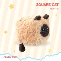 Coussin en peluche chat siamois mignon sur le thème du pain avec rembourrage en coton PP - Adorable jouet en peluche animal pour bébé (Chat noir et chat Ragdoll)